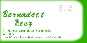 bernadett mesz business card